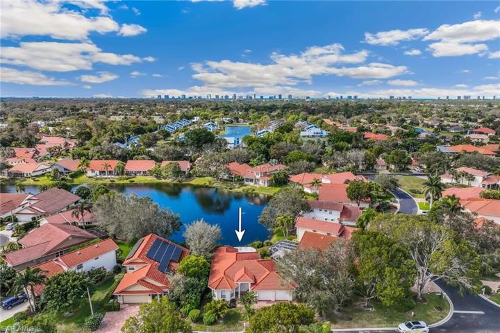 Front aerial view of the property