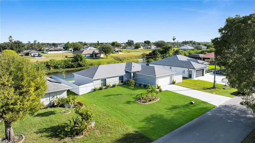 Aerial view of residential area