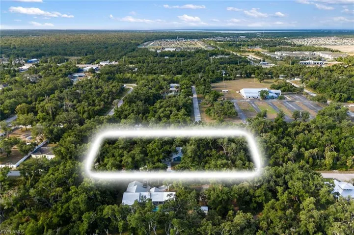 Birds eye view of property