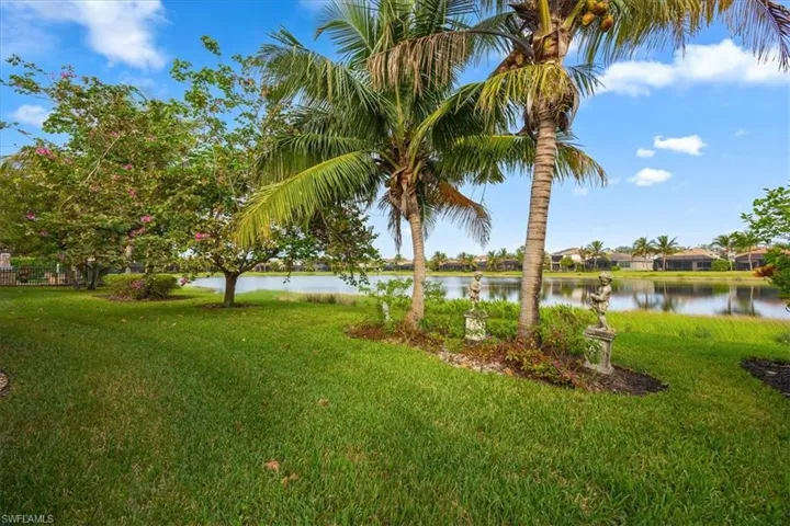 View of yard featuring a water view