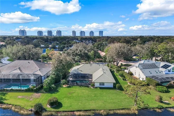 Birds eye view of rear of property