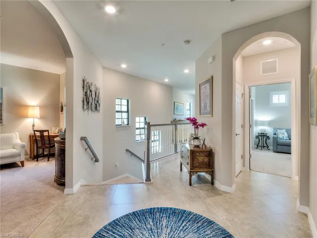 Upper landing that leads to the guest bedrooms, Flex Room, and Laundry area