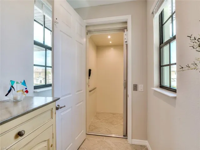 Your own private large capacity elevator is great for unloading groceries or taking out the family pet