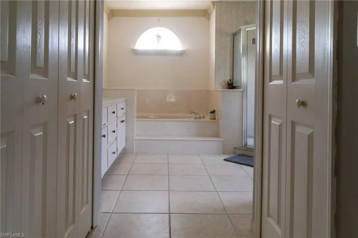 View into main bath from your primary bedroom