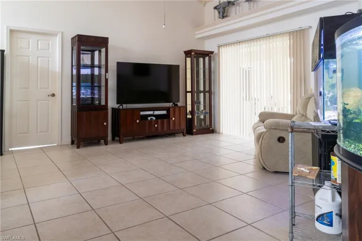 View of tiled living room