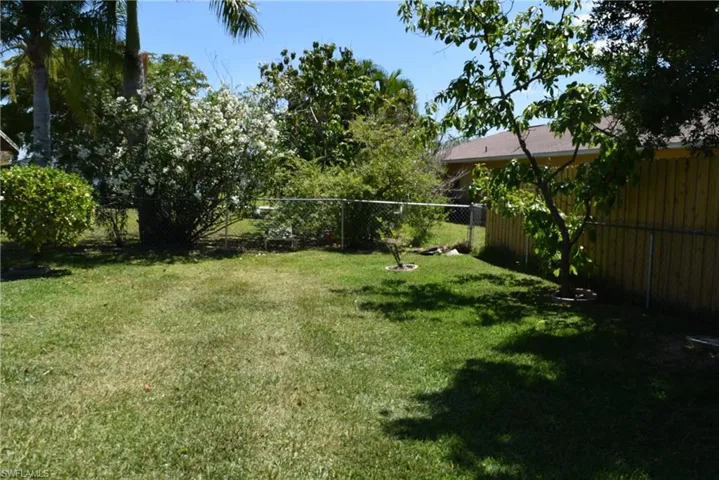 Fenced yard