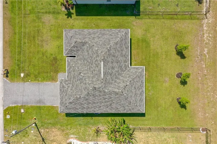 Aerial - not much fencing needed to enclose the entire backyard :)
