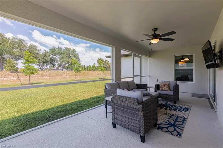 View of the backyard waiting for a pool to complement this lanai!
