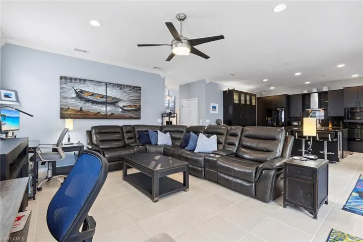 Living room with an open concept.