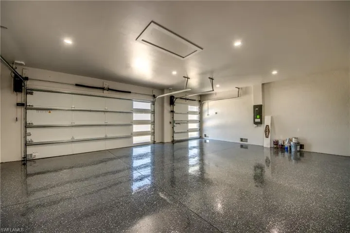 Garage with electric panel