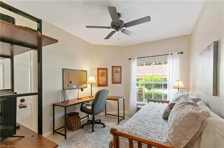 3rd bedroom or den decorated with natural colors.