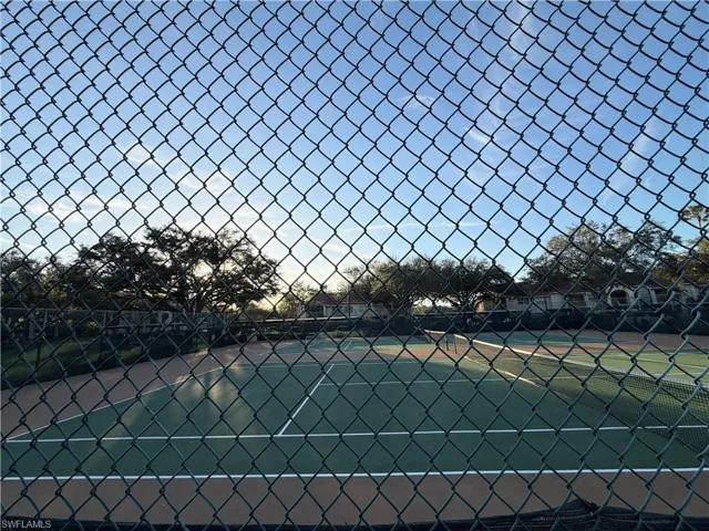View of tennis court