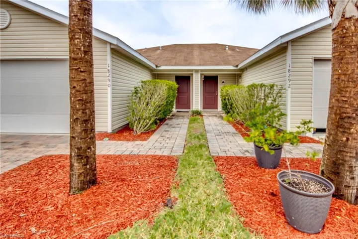 Property entrance with a garage