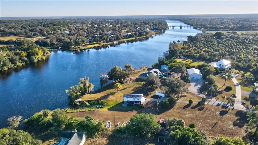 View of property from the west. The Alva Bridge is not far to the east.