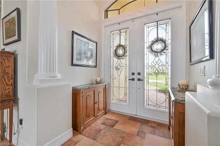 Foyer with french doors