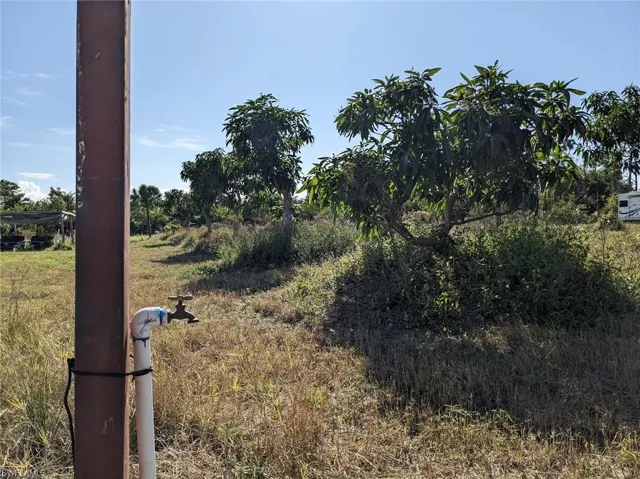 Water spigot on left side of property