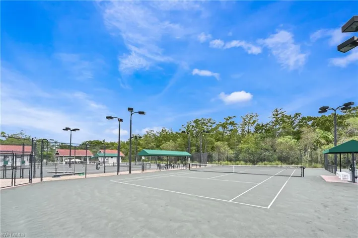 View of tennis court
