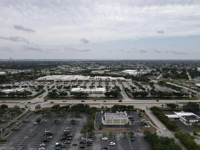 Bird's eye view from property facing South towards North Pointe Shoppes and Pine Island Road