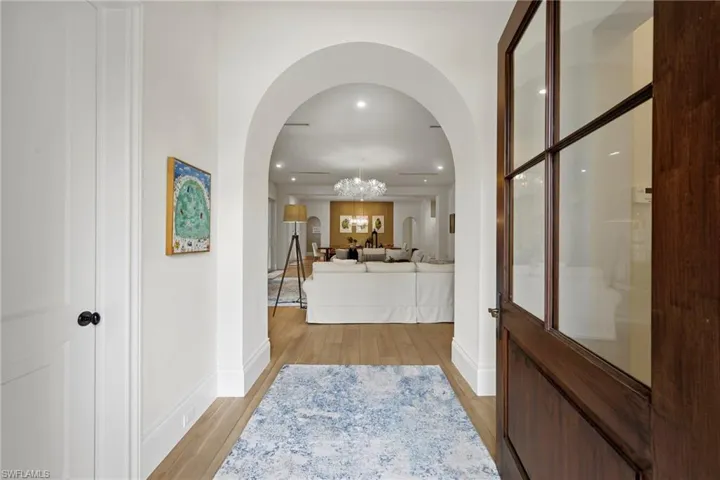 Entryway of the home through the front door.