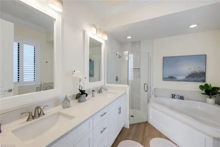 Luxurious Master Bathroom with Quartz Counters