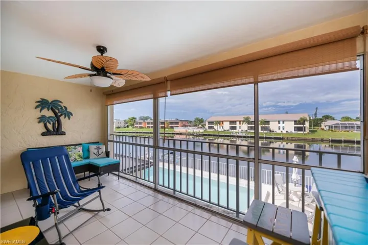 Large Screened Balcony overlooking the water