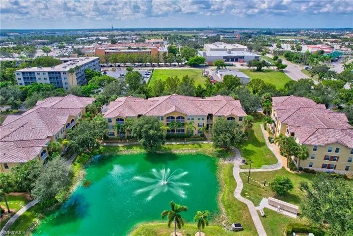 Drone / aerial view of a nearby body of water