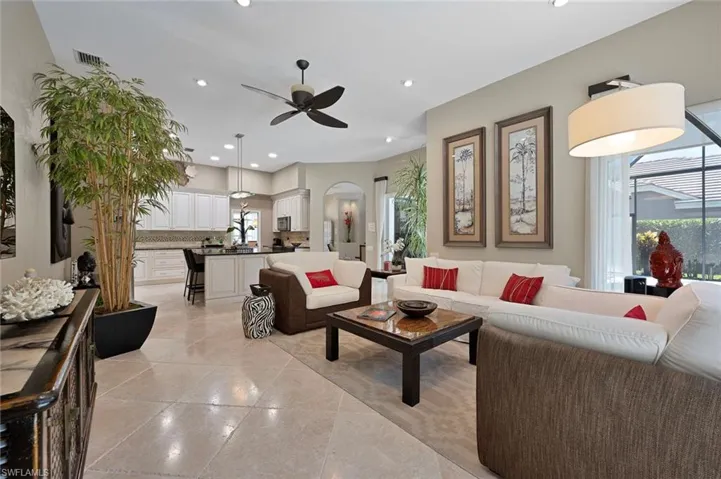 Open family room/kitchen