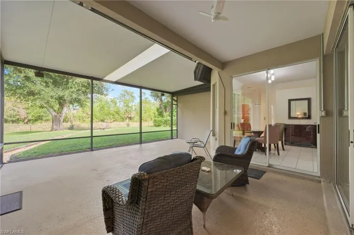 Lanai with Extended Cage & Screen and Sliders from 3 rooms.