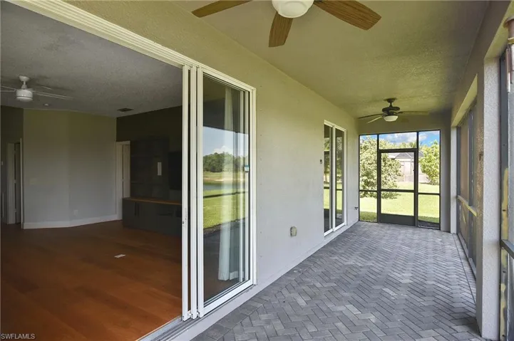 The Lanai extends most of the back width of the home