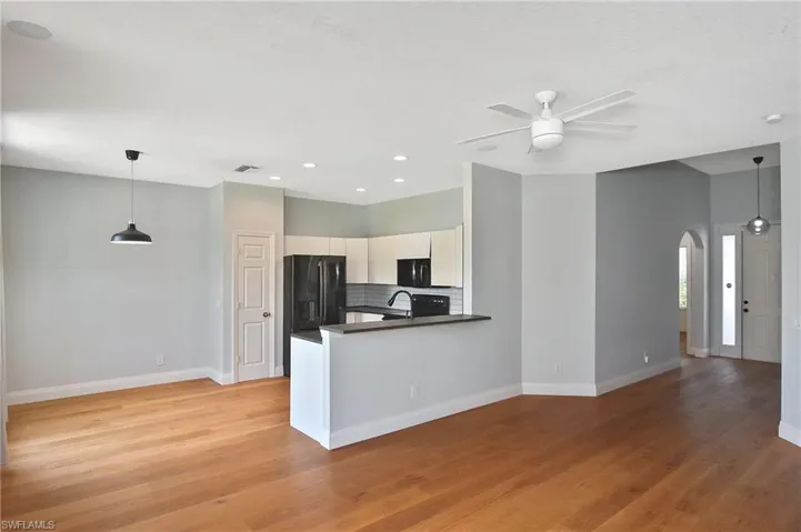 The updated Kitchen overlooks the Great Room and the Dining Area