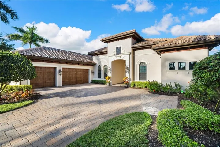 Contemporary house with a 3 car garage