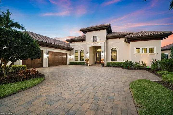 Contemporary style house with a garage