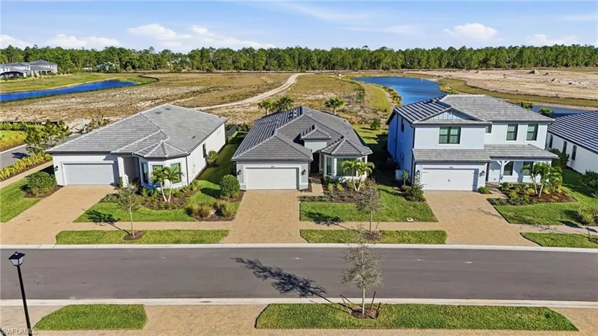 Aerial view of a large body of water