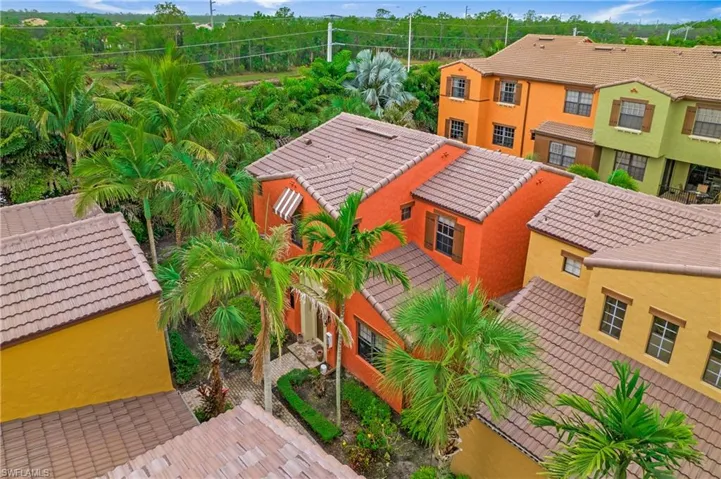 Aerial view of residential area