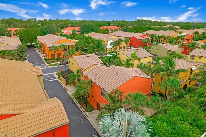 Aerial view of residential area