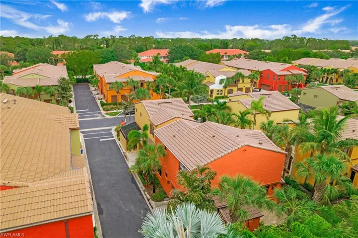 Aerial view of residential area