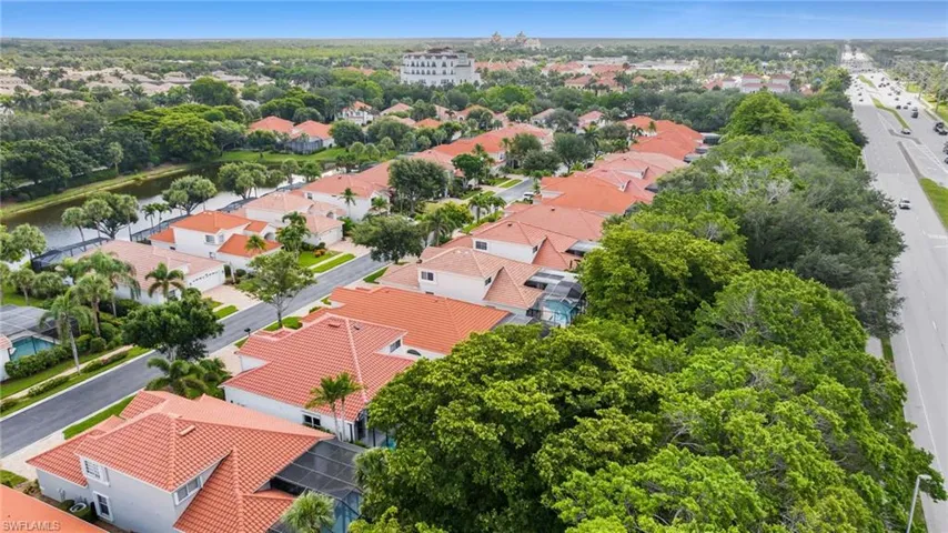 Aerial view of residential area