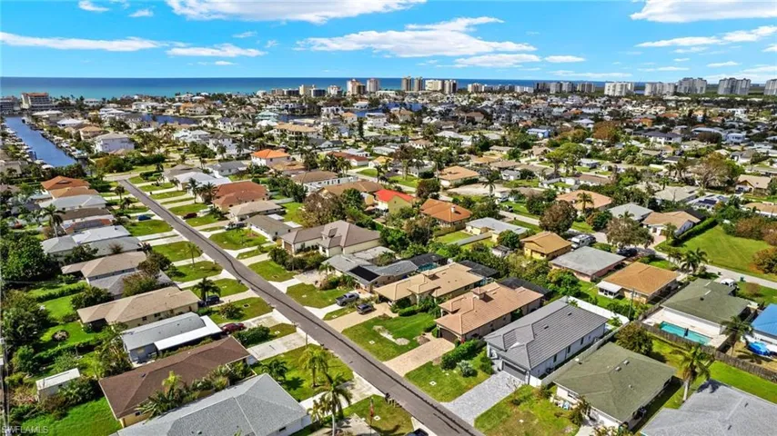 Birds eye view of property featuring a water view, a residential view, and a view of city