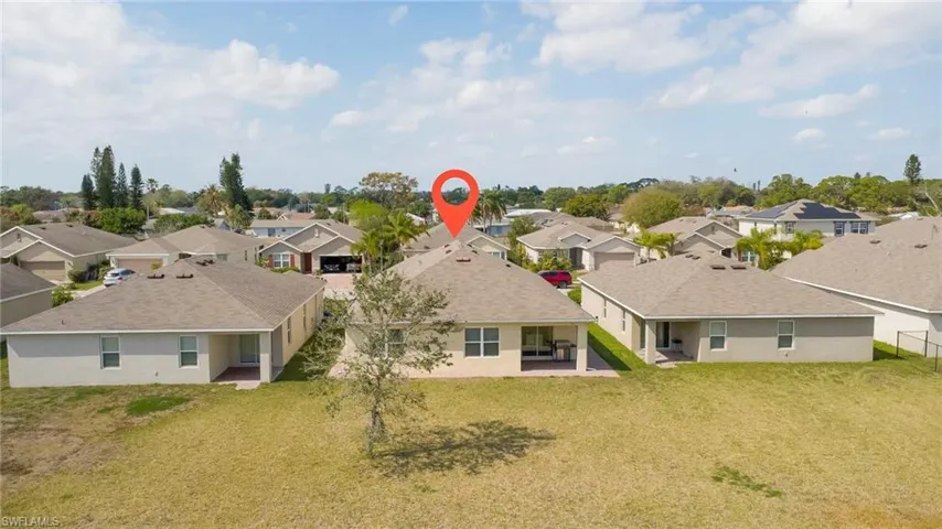 Aerial perspective of suburban area