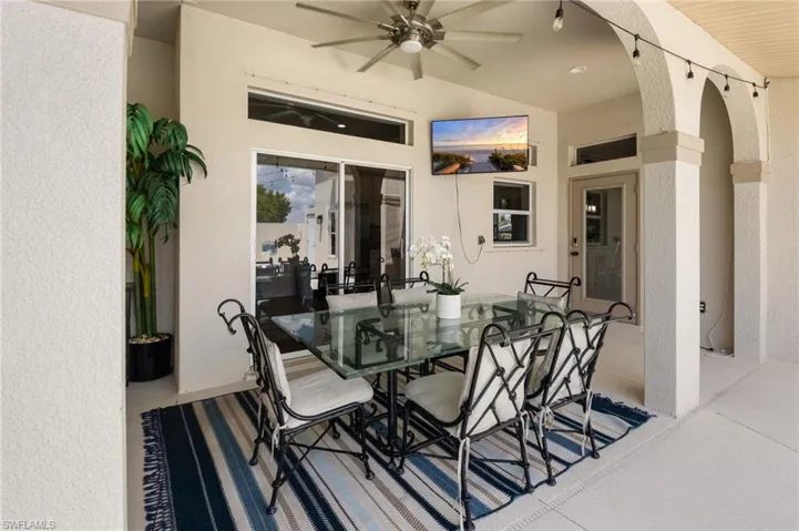 Large under roof lanai.