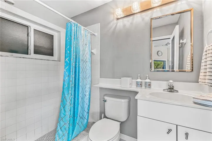 Pool bathroom with shower