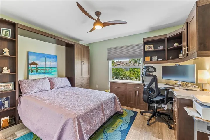 Guest room with murphy bed down