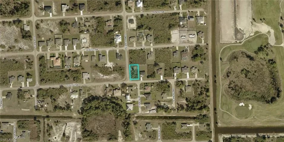 Aerial map of property and surrounding area