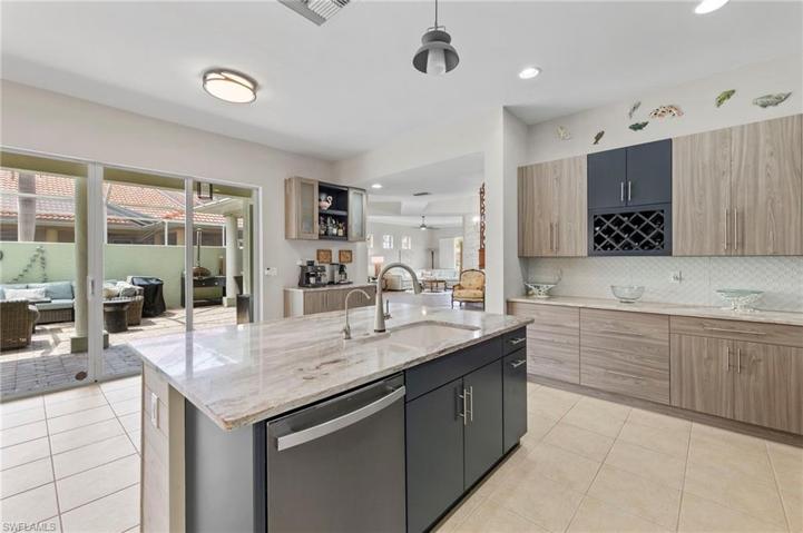Upgraded counter tops and what a view to courtyard!