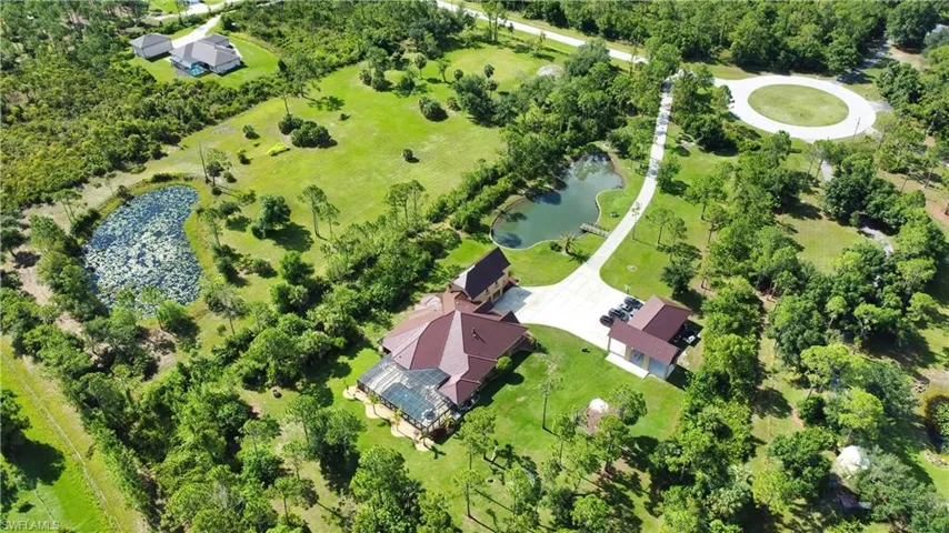 Birds eye view of property