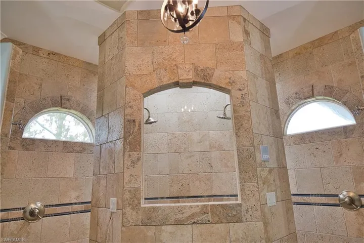 Bathroom with tiled shower