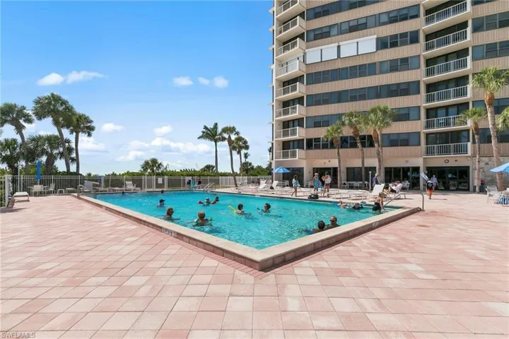 Pool with fence and a patio