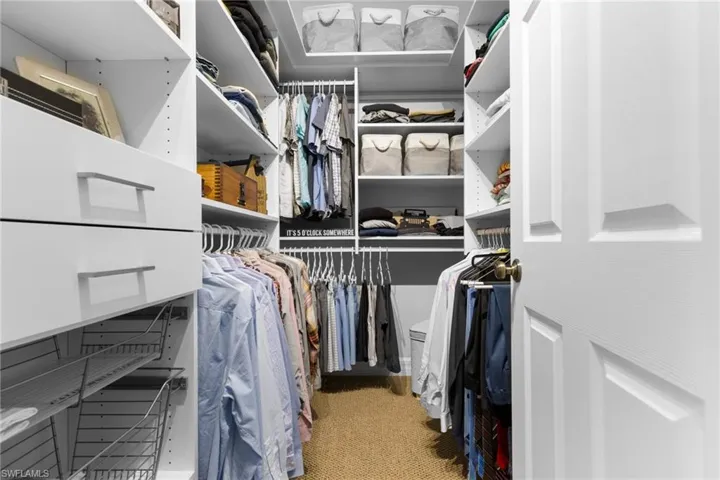 Separate his/hers walk-in California Closets