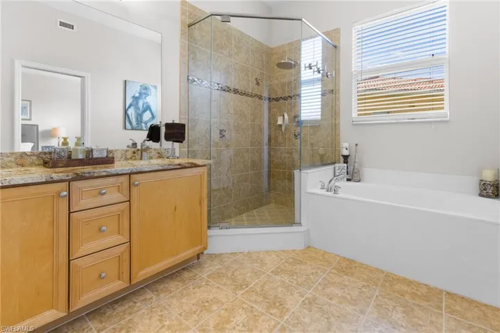 Recently updated tile shower