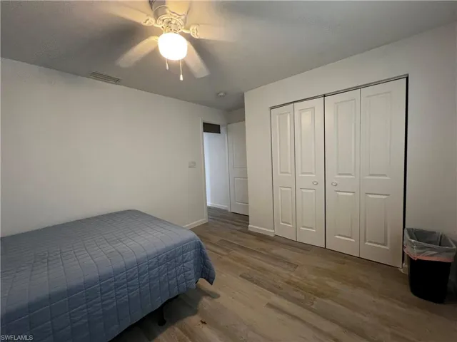 3rd Bedroom featuring a closet and ceiling fan